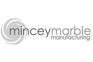 A logo of mincey marble manufacturing
